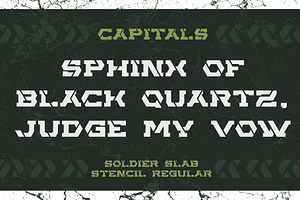 Soldier Slab Stencil Font Duo