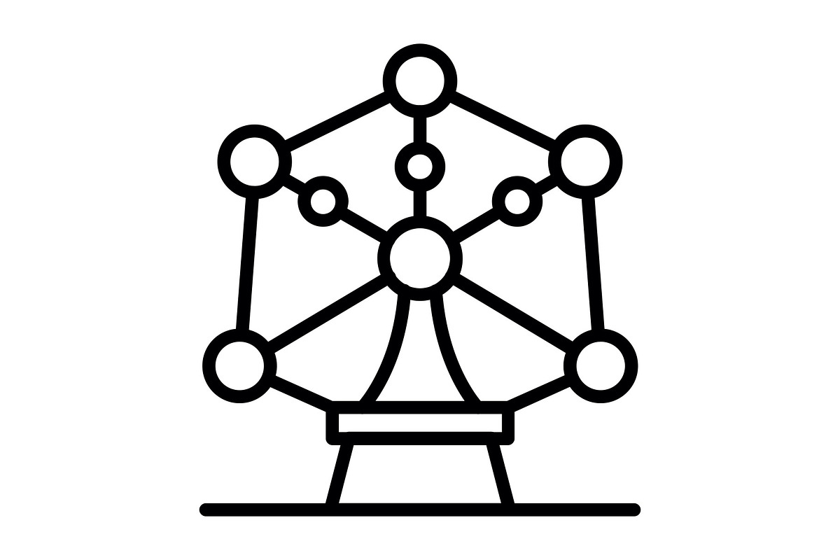 Atomium Line Icon, an Icon by Pexelpy (Photo 1 of 2)