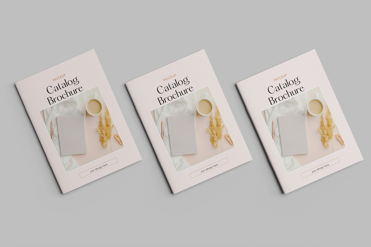A4 Brochure Mockups, a Books & Magazine Mockup by Ataku Design (Photo 5 of 6)