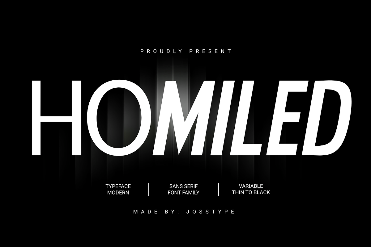 Homiled, a Sans Serif Font by josstype (Photo 1 of 16)