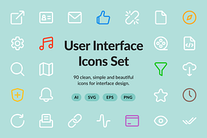 User Interface Vector Set (90 icons)