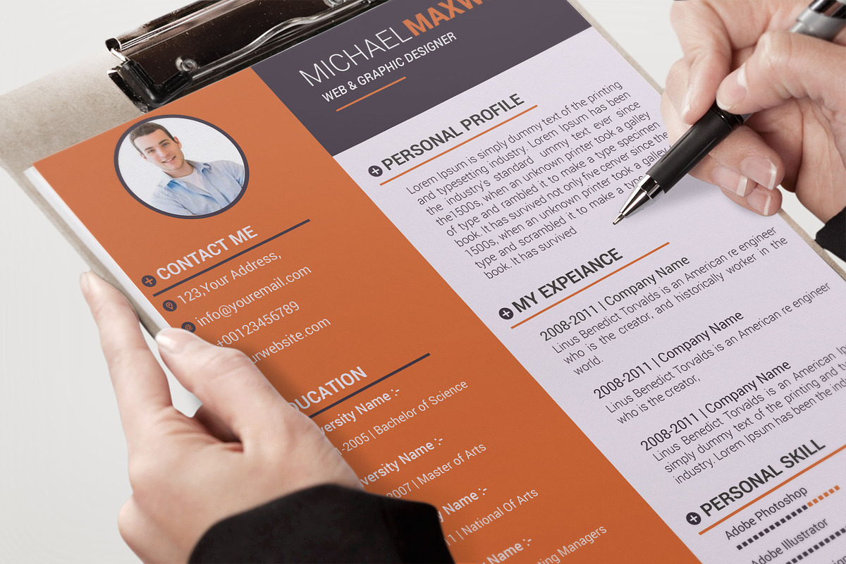 Resume - CV Design Templates, a Resume Template by designvillage (Photo 9 of 13)