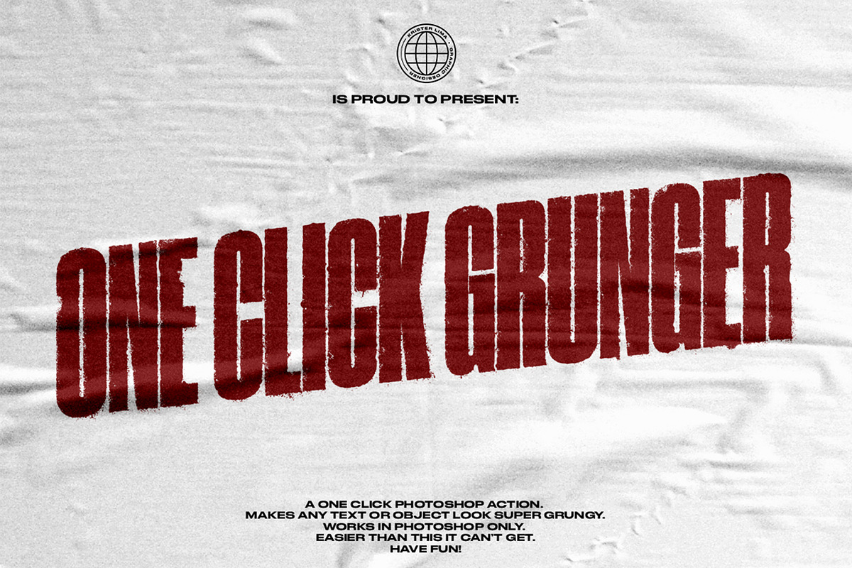 One Click Grunger – Photoshop Action, an Action Add-On by One Click Boutique™ (Photo 1 of 7)