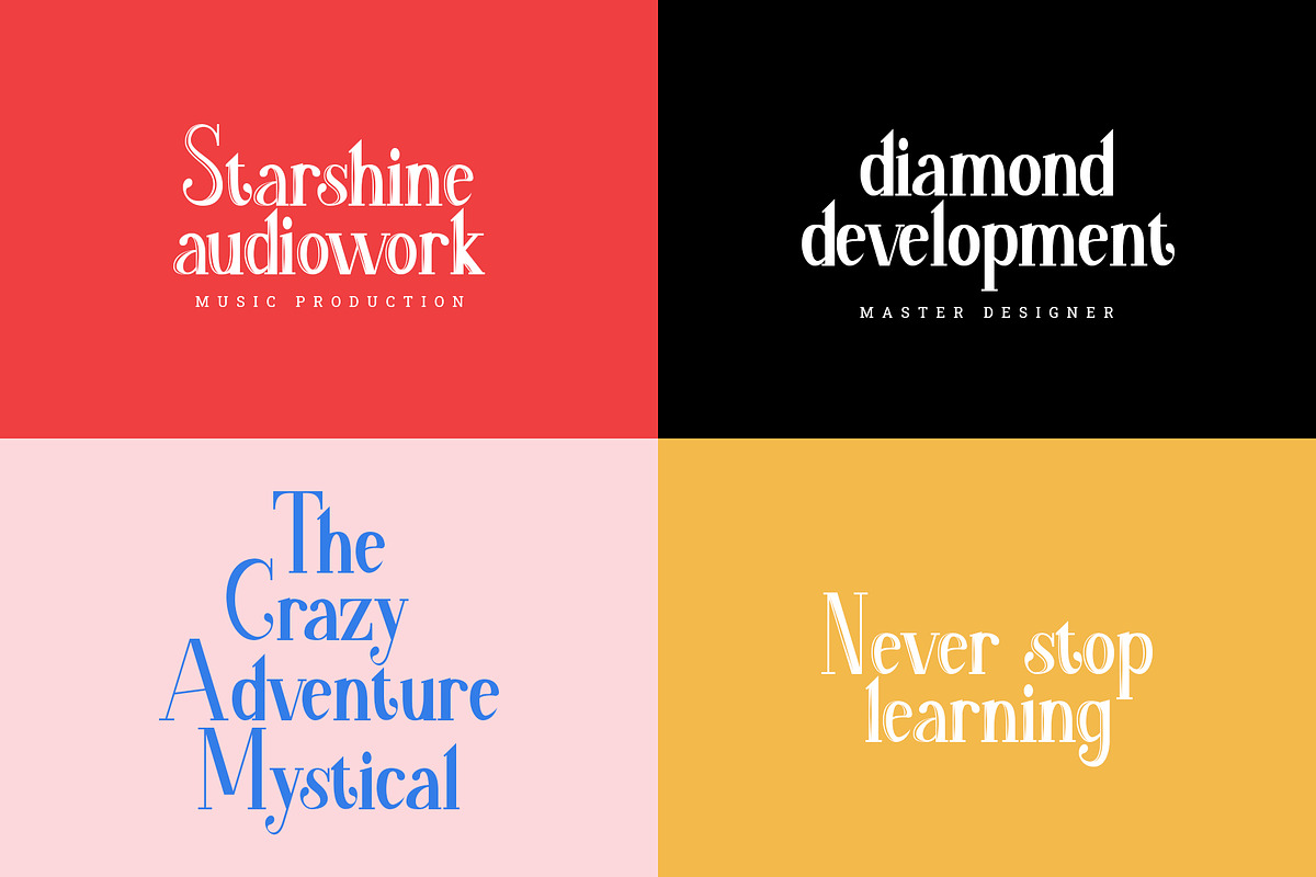 mikazora || Beautiful Display Font preview 7