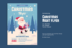 Christmas Night Flyer, a Flyer Template by AdamHasan