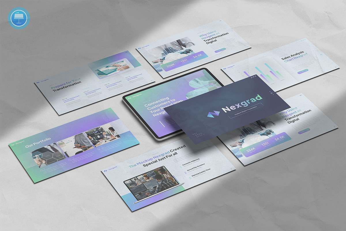 Gradient Business Keynote, a Presentation Template by Pixslides (Photo 1 of 5)