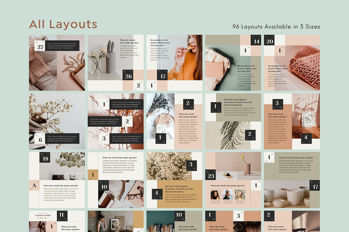 Instagram Calendar Post Templates, a Social Media Template by Keikoya (Photo 12 of 13)