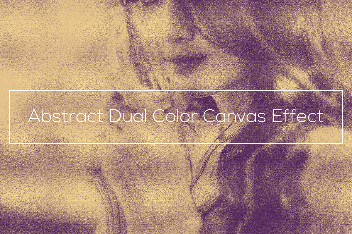 Abstract Dual Color Canvas Effect