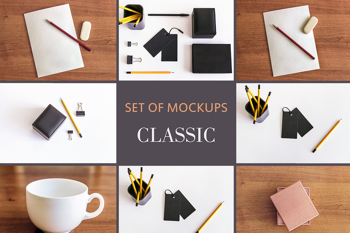 Set Mockups. CLASSIC, a Print Template by Mockups4you (Photo 1 of 6)