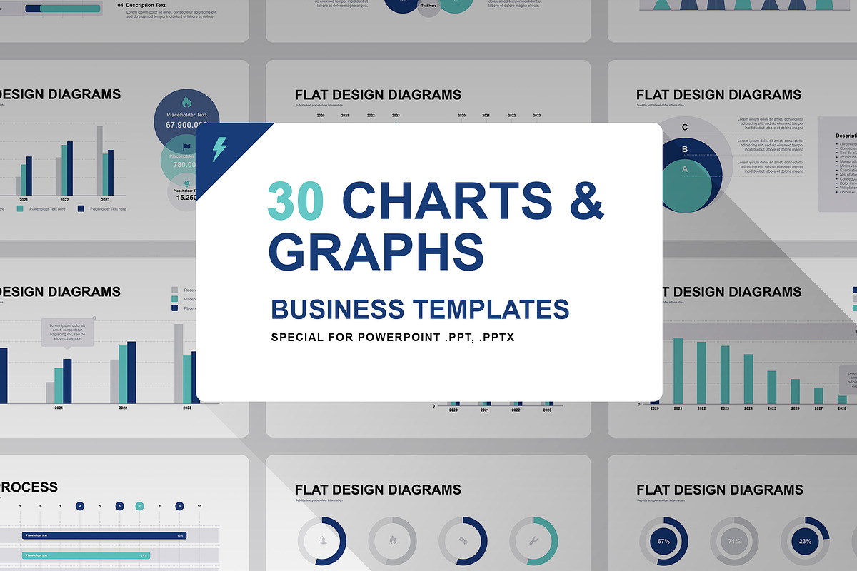 Charts and Graphs PowerPoint, a Presentation Template by HiSlide.io (Photo 1 of 5)
