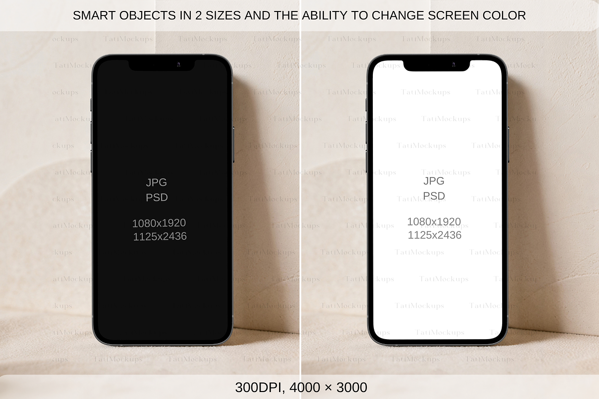 Minimalist Phone Screen Mockup, a Product Mockup by TatiMockup (Photo 2 of 5)