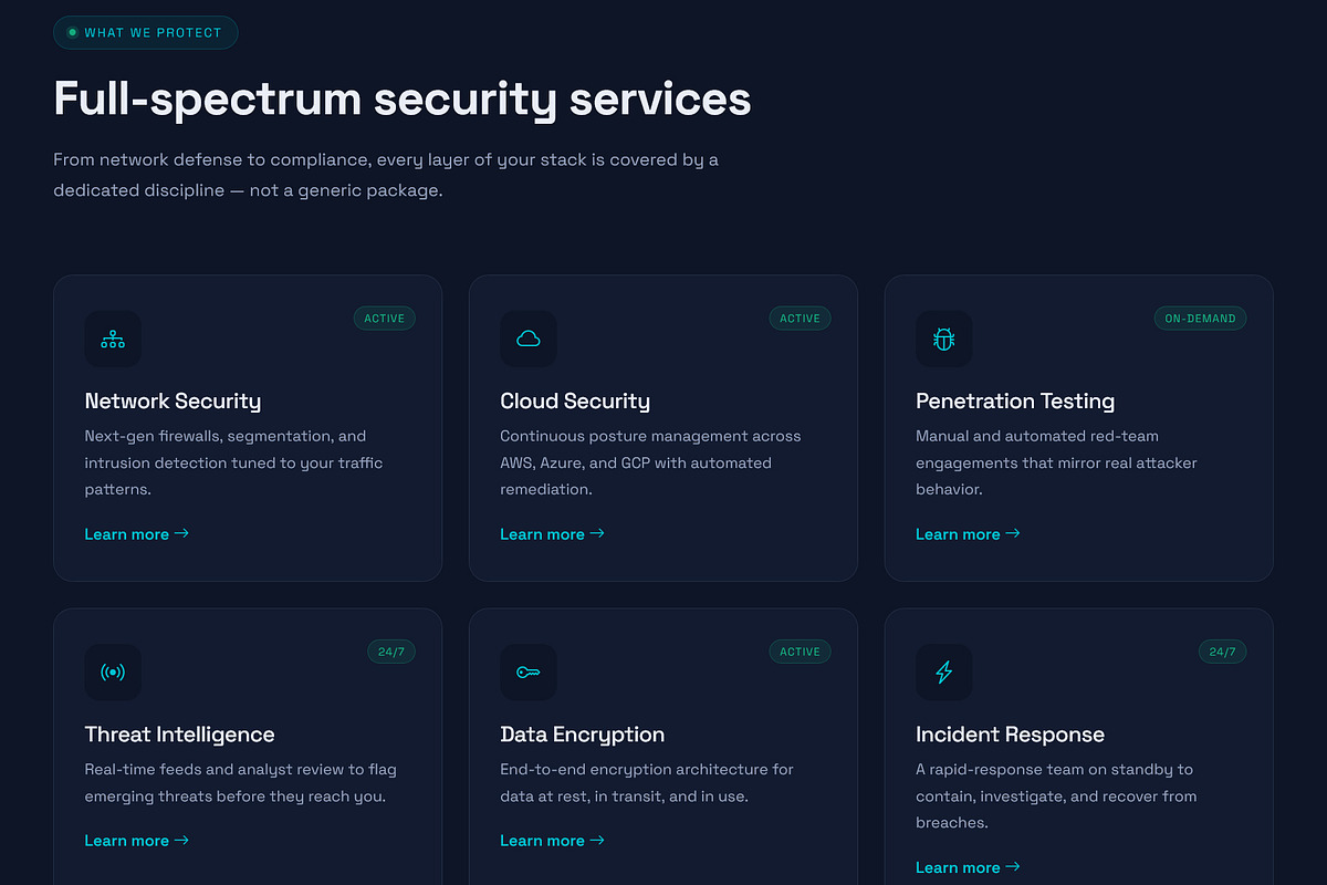 Sentrion CyberSecurity HTML Template, a HTML Template by Helenshop (Photo 2 of 3)