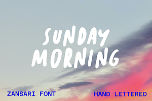 Sunday morning hand-drawn font