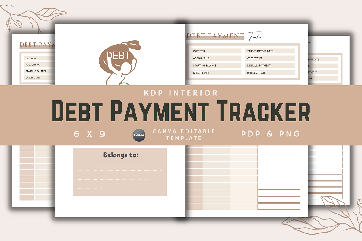Debt Payment Tracker, a Templates & Theme by KDPISH (Photo 1 of 4)