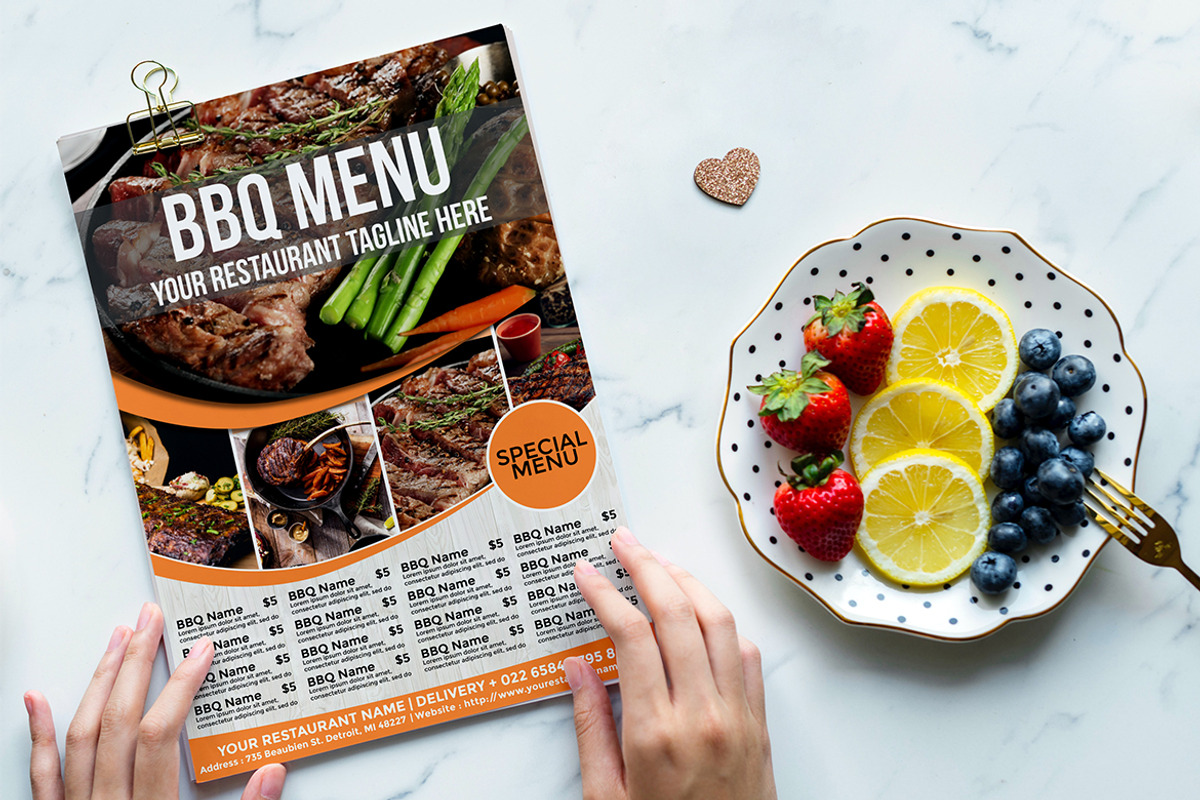 Barbecue flyer Menu, a Flyer Template by imadeDesign (Photo 2 of 3)