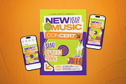 New Year Music Concert Flyer Set, a Flyer Template by The Good Store (Thumbnail 1 of 2)