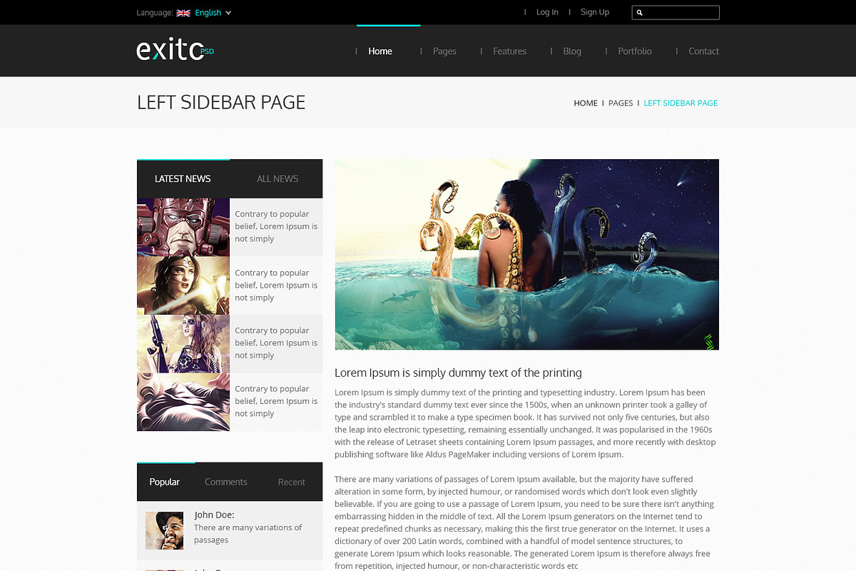 EXITO Multipurpose PSD Template, a Templates & Theme by hsoft (Photo 4 of 5)
