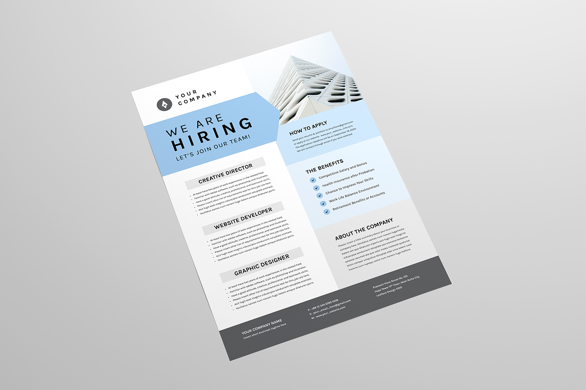 We Are Hiring Flyer, a Flyer Template by Leaflove (Photo 3 of 5)