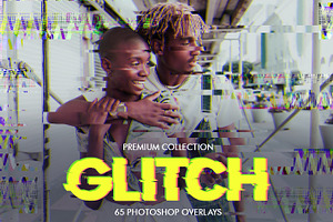 Glitch Photoshop Overlays