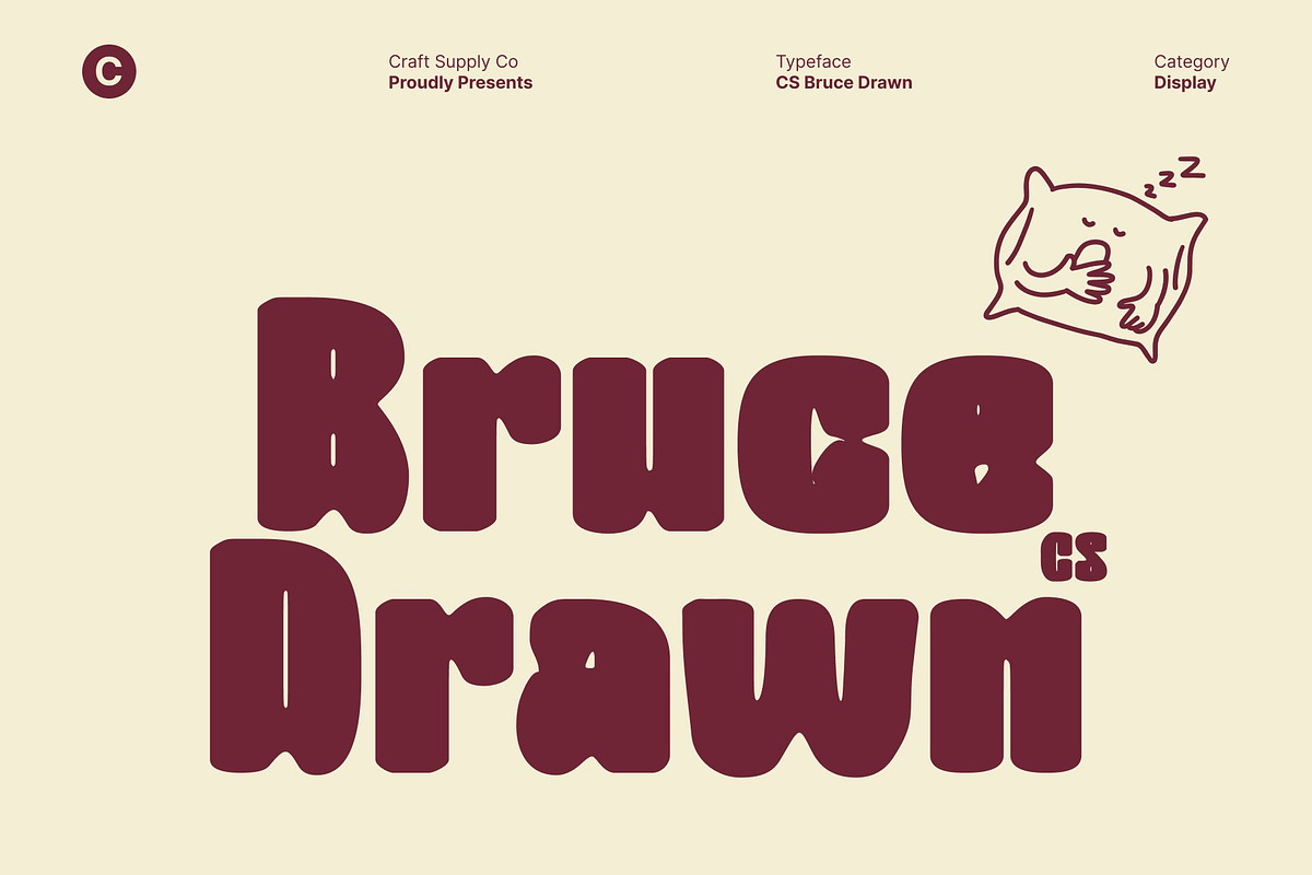 CS Bruce Drawn, a Sans Serif Font by Craft Supply Co. (Photo 1 of 8)