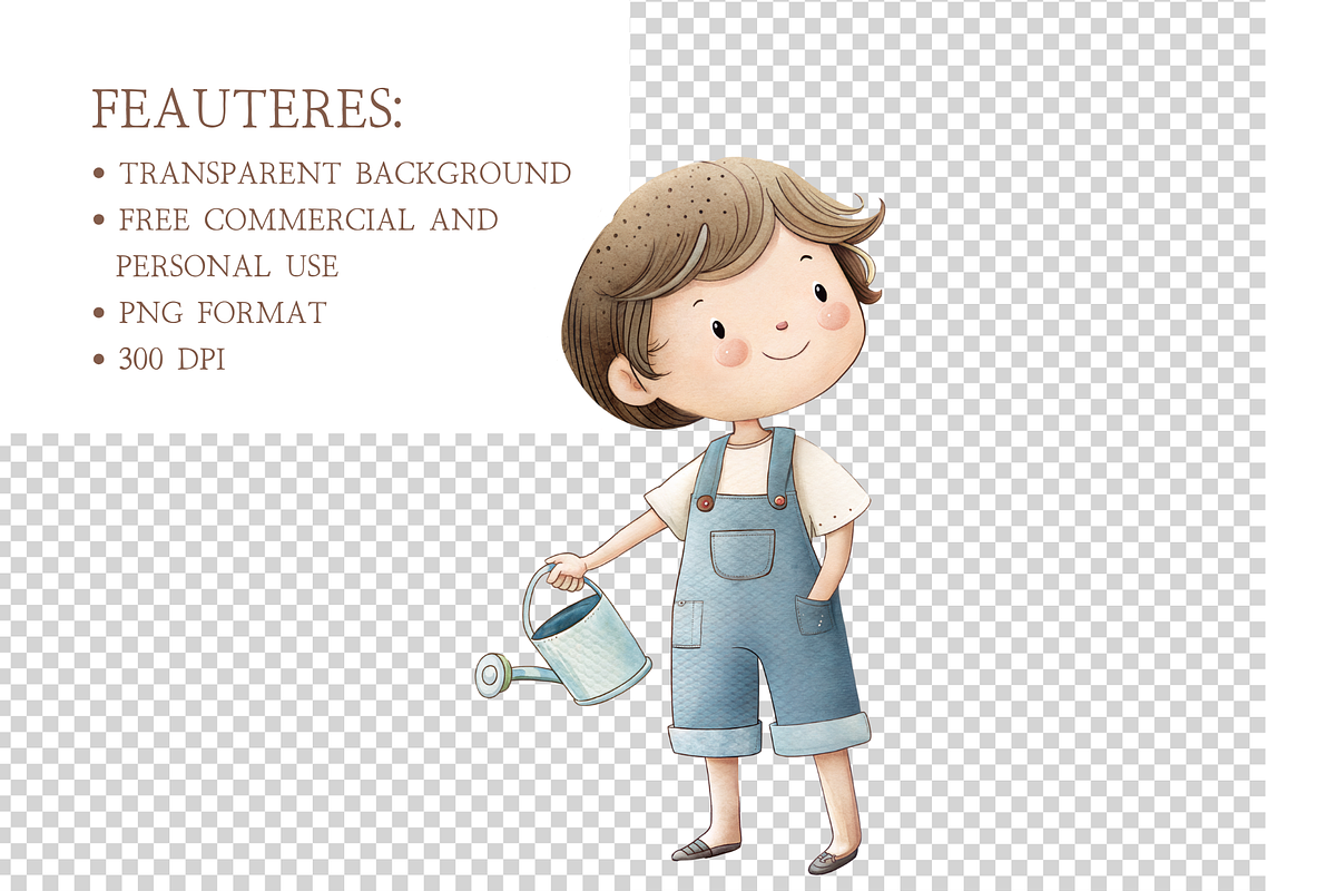 Little Farm Watercolor Clipart, an Illustration by MockupWizard (Photo 6 of 7)