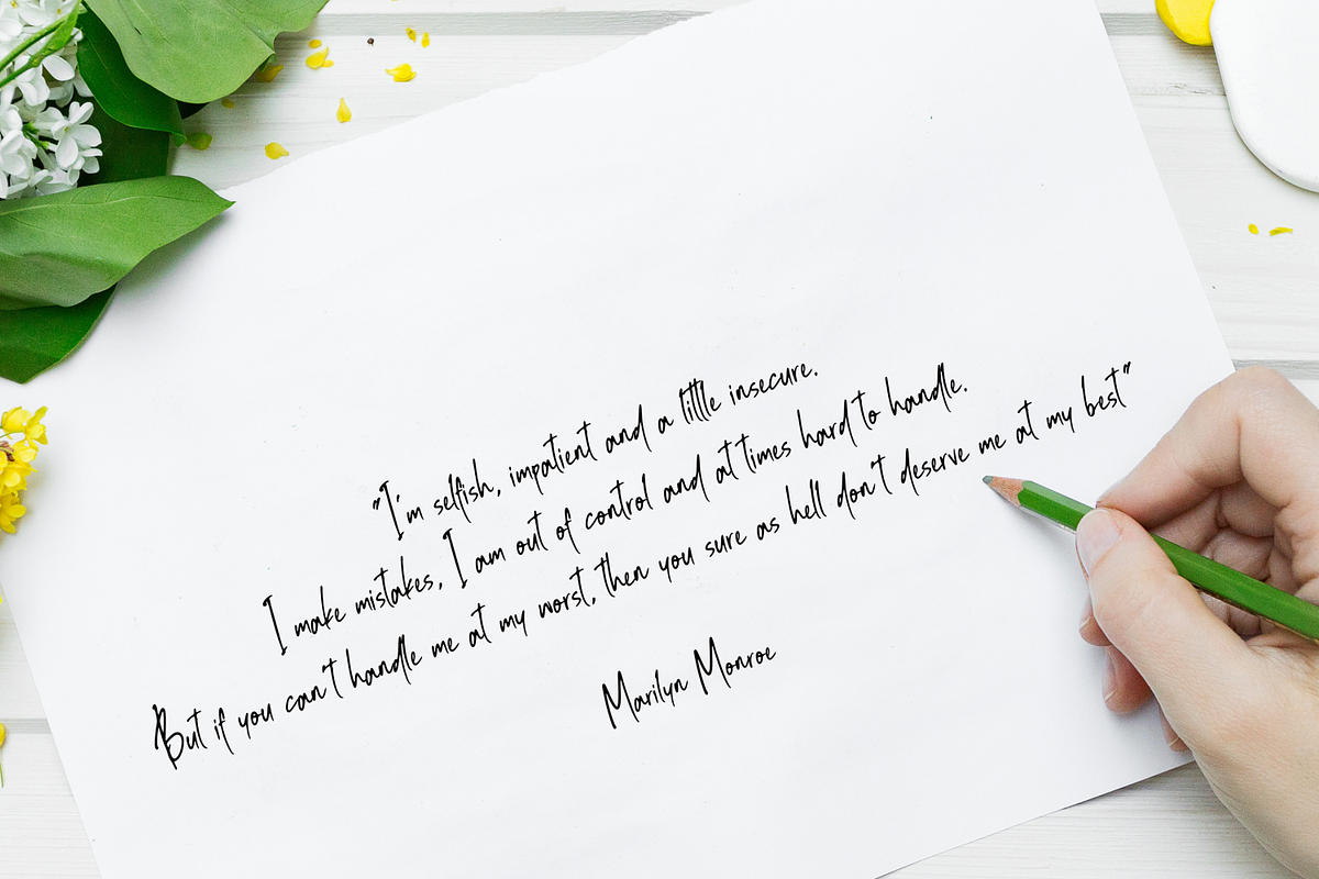Ballpoint Rush - Handwritten Font, a Script Font by Motokiwo (Photo 9 of 15)