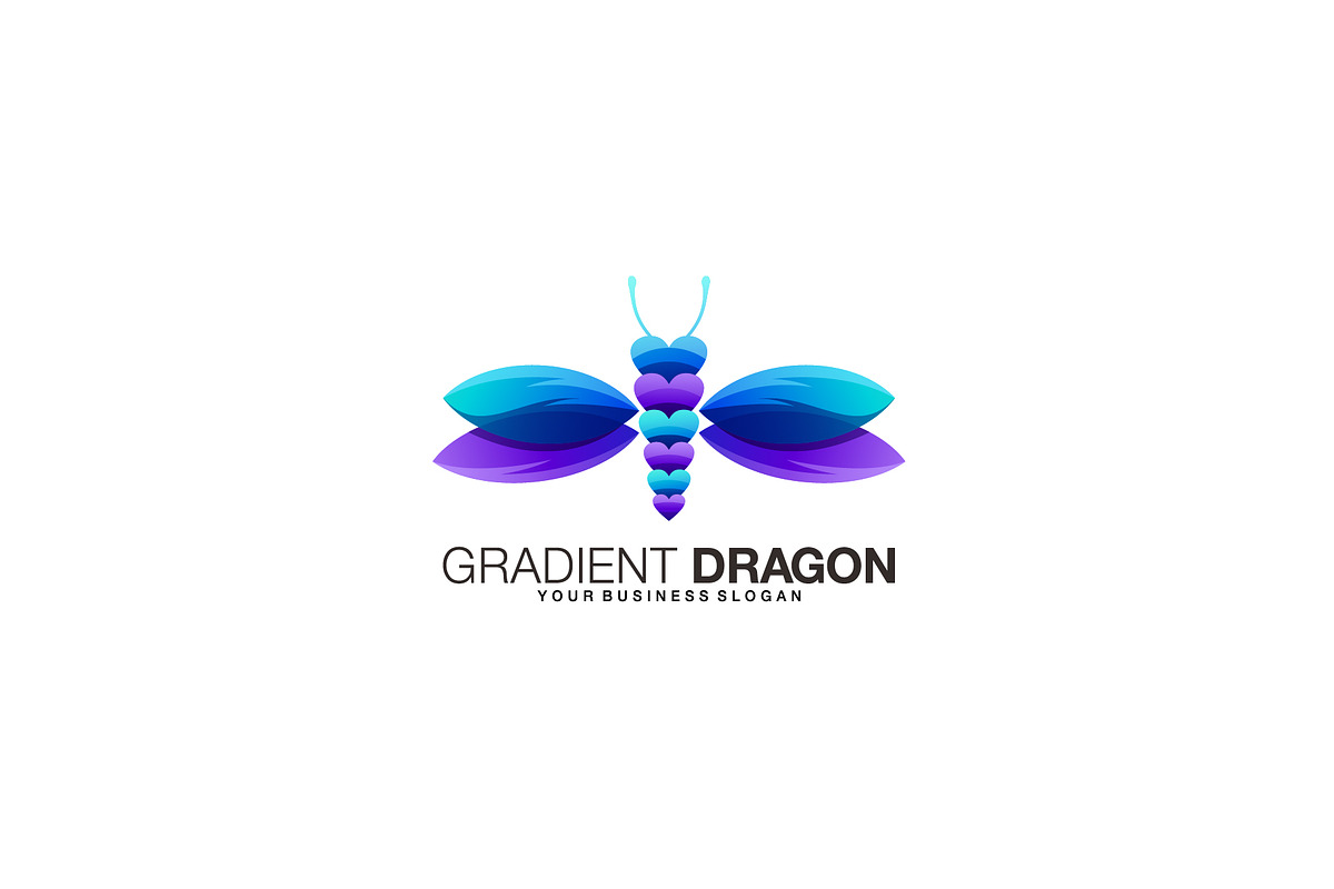 Gradient butterfly vector logo desig, a Branding & Logo Template by OmerStudio