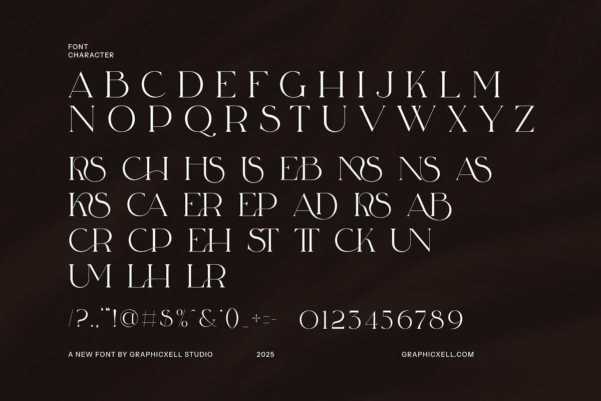 Chorsi Ligature Serif Font, a Serif Font by Graphicxell (Photo 7 of 8)