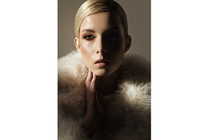Closeup image of a woman in a