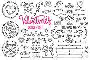 ♡ Valentine's Vector Doodle Set, a Decorative Illustration by Fresh Design Elements (Thumbnail 1 of 4)