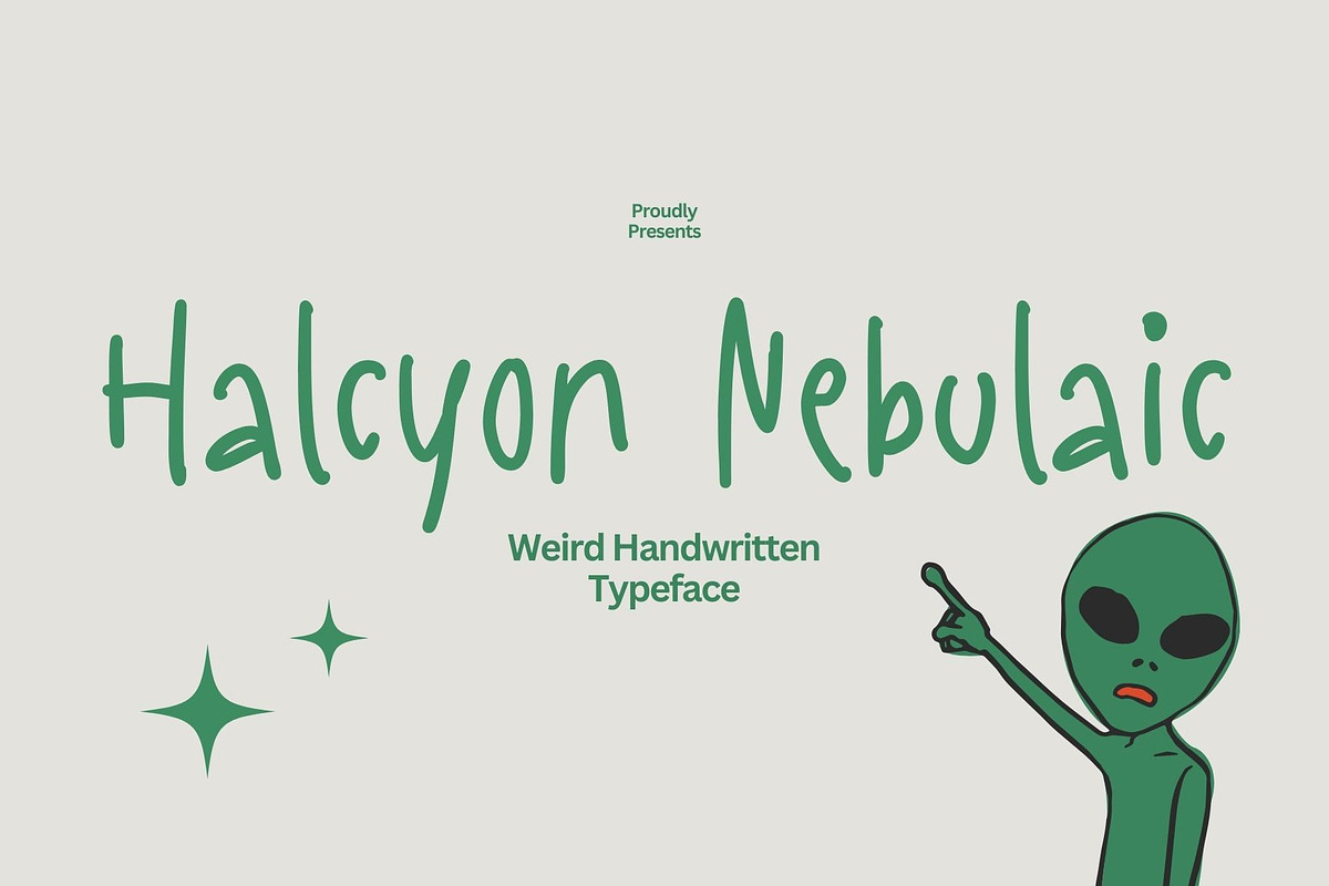 Halcyon Nebulaic, a Handwritten Font by Get Studio (Photo 1 of 8)