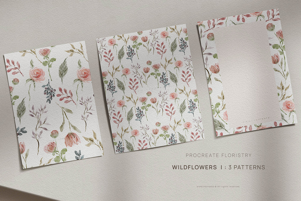 Wildflowers I Printable, a Pattern Graphic by slowlivecreate (Photo 4 of 5)