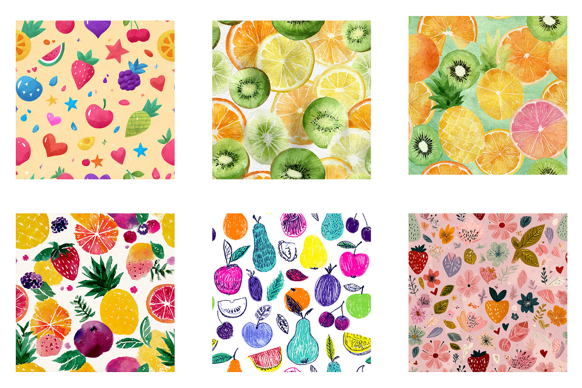 Summer Fruity Fun Seamless Pattern, a Pattern Graphic by CreationArt (Photo 4 of 7)