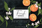 Fresh Oranges Clip art Set, a Graphic by SmallHouseBigPony (Thumbnail 2 of 9)