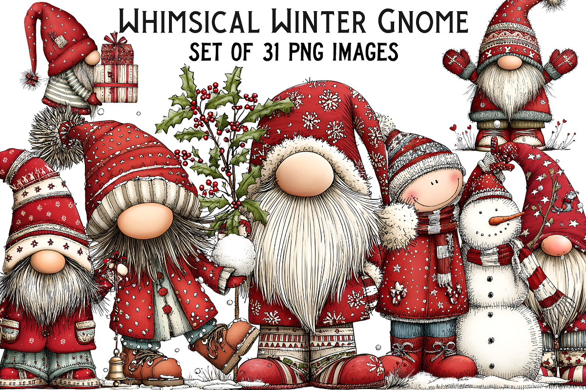 Whimsical Winter Gnome, an Illustration by Craft Nest (Photo 1 of 8)