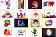 Holi Festival Backgrounds Collection, an Illustration by naem021 (Thumbnail 9 of 10)