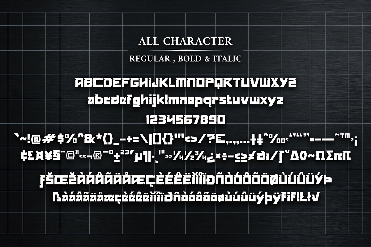 Mecha Core Futuristic Gaming Font, a Sans Serif Font by mesuka (Photo 5 of 5)