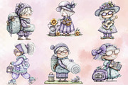 Summer Funny Grandma Clipart Bundle., an Illustration by SVGArt (Thumbnail 3 of 9)