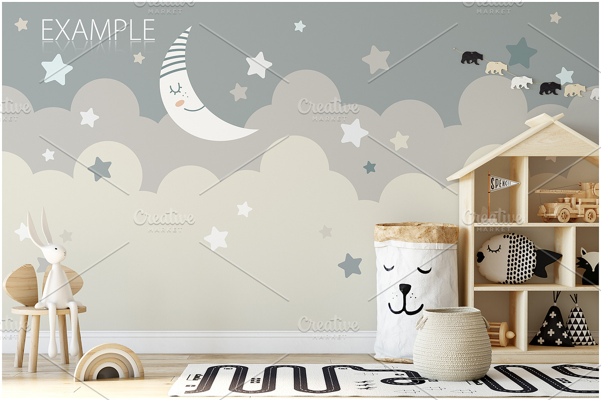 Kids Frames & Wall Mockup Bundle - 5, a Print Template by Yuri-U (Photo 16 of 32)