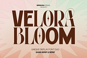 Velora Bloom - Duo Font Logo, a Sans Serif Font by Nirmana Visual (Thumbnail 1 of 13)