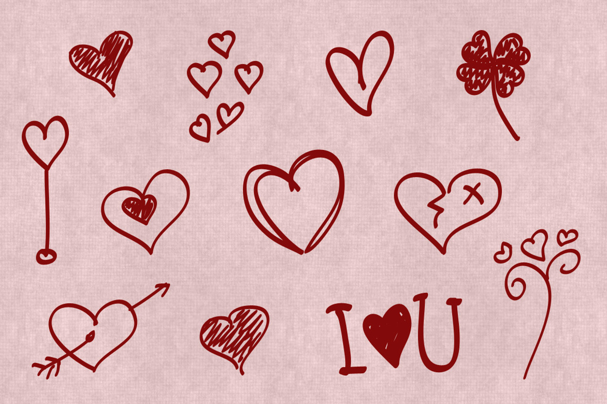 Hand Drawn Heart Shapes, a Shape Add-On by grati (Photo 1 of 2)