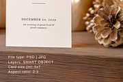 CHRISTMAS 5x7 IN INVITATION MOCKUP, an Advertising Mockup by Serenefeeling (Thumbnail 4 of 7)