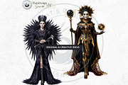 Dark Fantasy Rulers Gothic Clipart 1, a Person Illustration by ThatsDesignArt (Thumbnail 5 of 11)