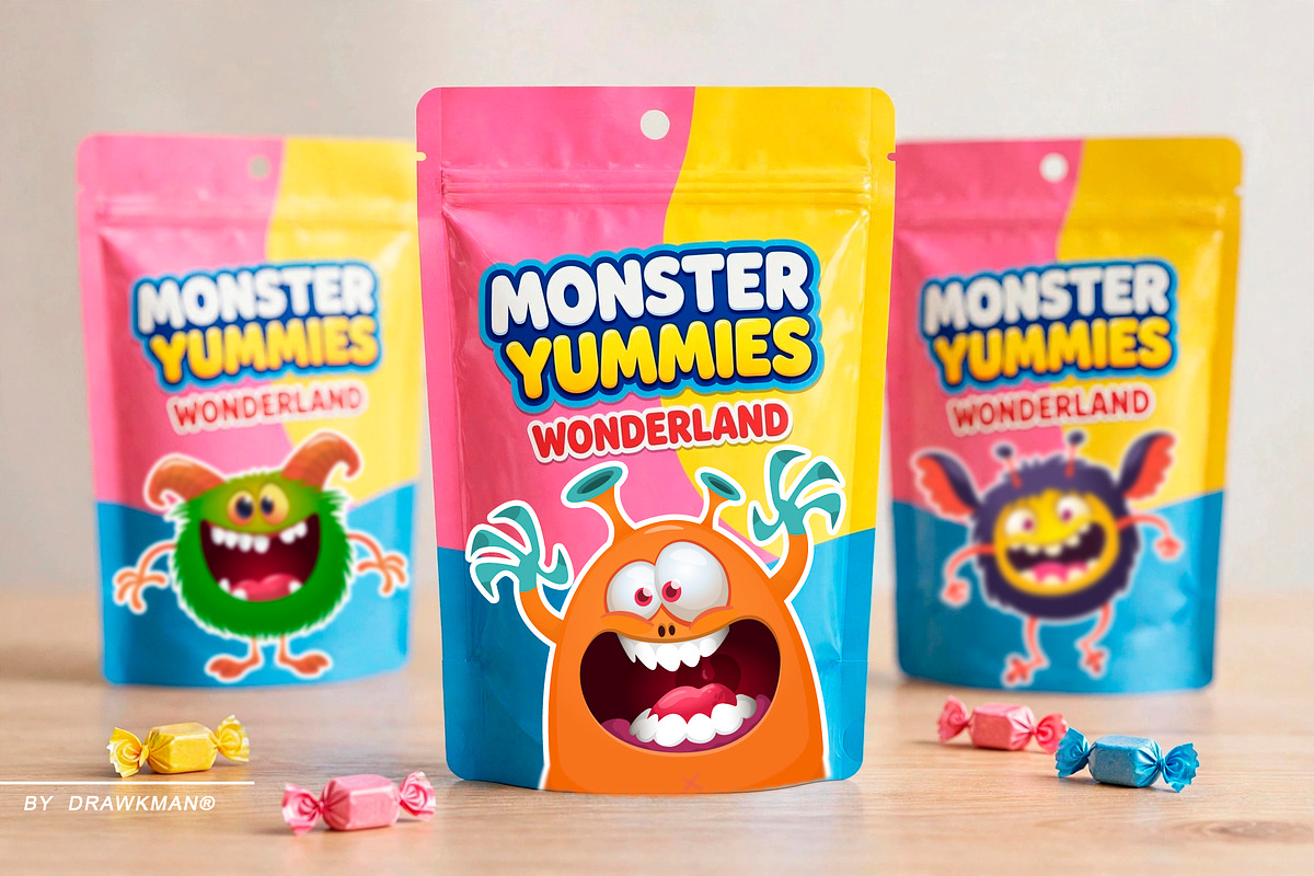 Monster Pack - 135 Cute Monsters, a Decorative Illustration by D R A W K M A N (Photo 14 of 30)