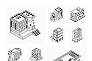Urban Store Buildings Isometric Icon, a Duotone Icon by Vectors Market (Thumbnail 8 of 10)