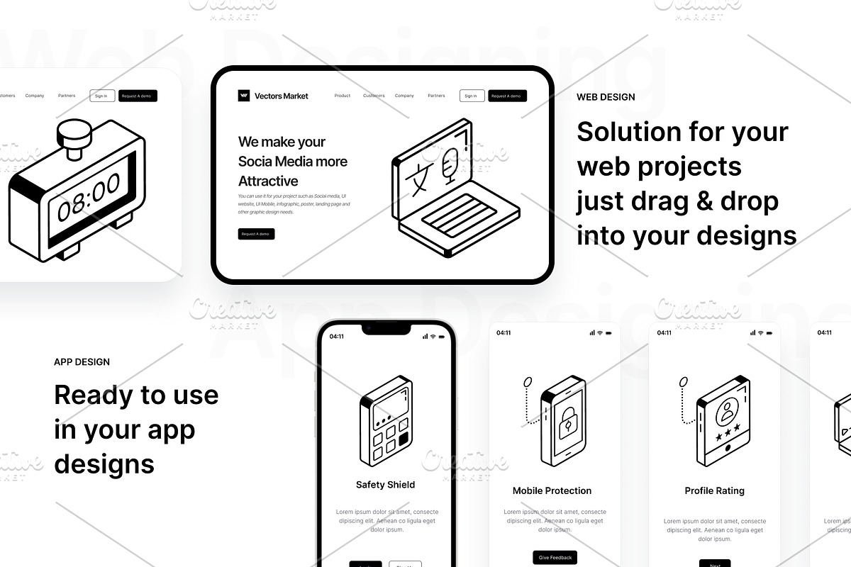 Isometric Translation Icon Set, an Icon by Vectors Market (Photo 5 of 7)