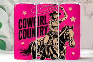 Pink Cowgirl Country 20oz Tumbler
