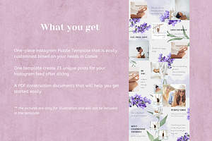 Lavender Instagram Puzzle Template