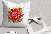 Watercolor Bouquet Clipart Handpaint, a Decorative Illustration by Download Graphic Art (Thumbnail 5 of 6)