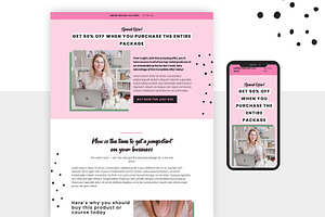 Pink Service Sales Templates